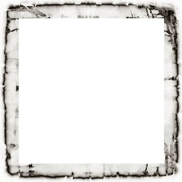 Grunge Dripping Watercolor Texture Black White Wall Frame Empty Space — Stock Photo, Image