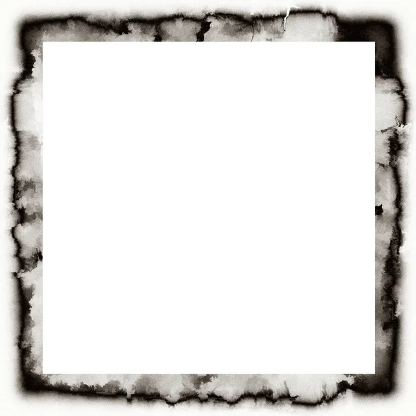 Гранж Занурює Акварельну Текстуру Чорно Білої Стіни Порожнім Простором Посередині — стокове фото