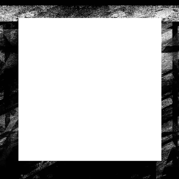 Régi Grunge Időjárású Falkeret Repedt Textúrával Üres Hely Közepén Kép — Stock Fotó