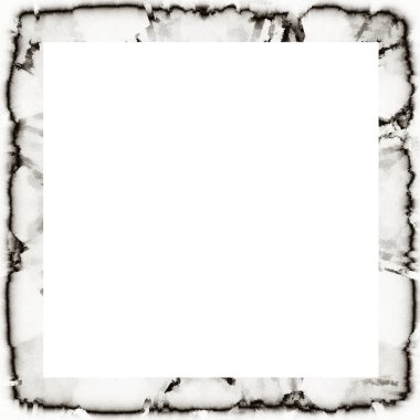 Eski grunge suluboya dokusu siyah ve beyaz duvar çerçevesi ortasında resim veya metin için boş alan.  