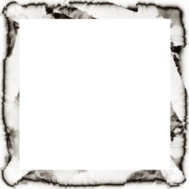 Eski grunge suluboya dokusu siyah ve beyaz duvar çerçevesi ortasında resim veya metin için boş alan.  