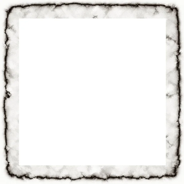 Old Grunge Watercolor Texture Black White Wall Frame Empty Space — Stock Photo, Image