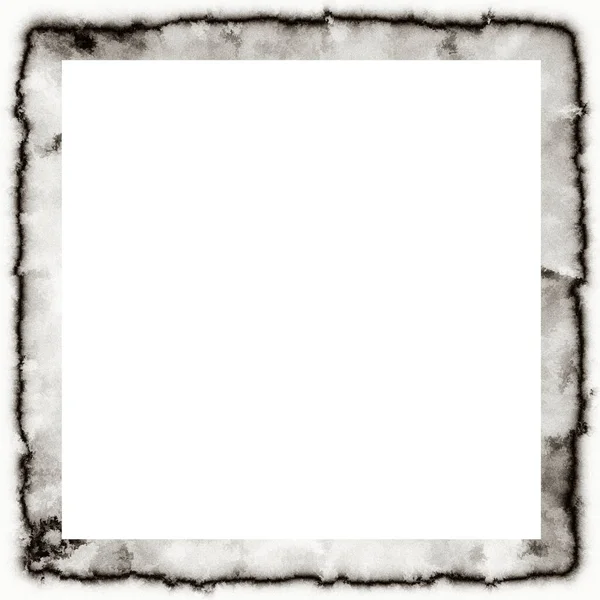 Стара Гранжева Акварельна Текстура Чорно Біла Настінна Рамка Порожнім Простором — стокове фото