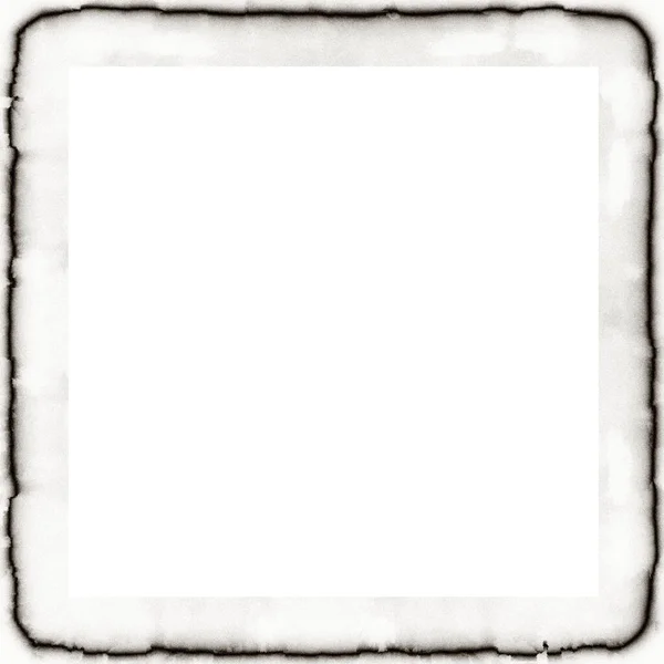 Velho Grunge Textura Aquarela Moldura Parede Preto Branco Com Espaço — Fotografia de Stock