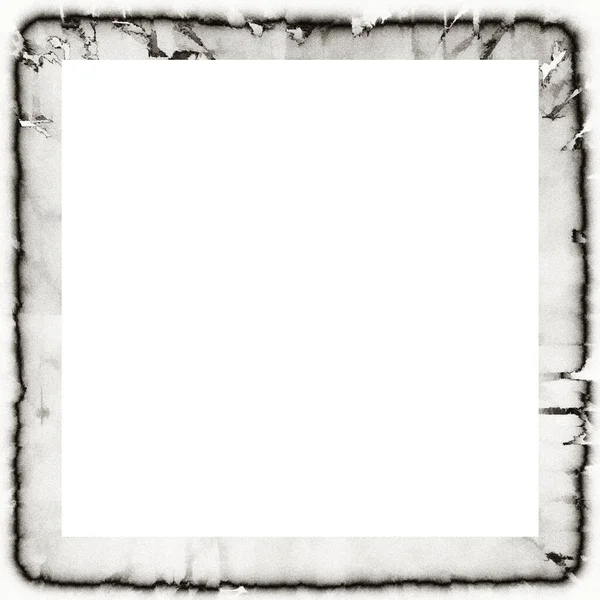 Old Grunge Weathered Black White Wall Frame Cracked Texture Empty — Stock Photo, Image