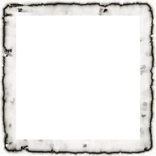 Old Grunge Weathered Black White Wall Frame Cracked Texture Empty — Stock Photo, Image