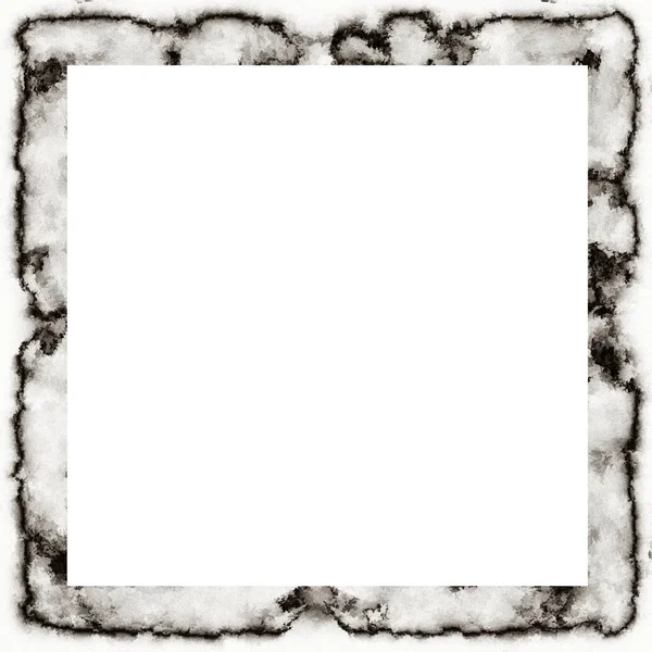 Ancienne Texture Aquarelle Grunge Cadre Mural Noir Blanc Avec Espace — Photo