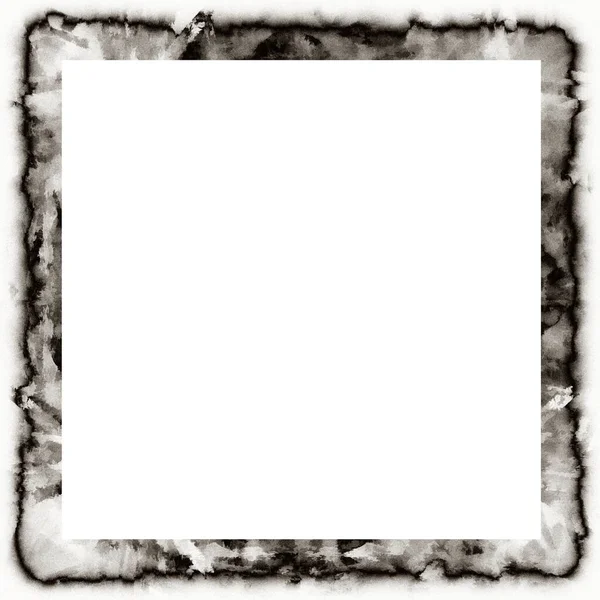 Grunge Gocciolante Texture Acquerello Cornice Murale Bianco Nero Con Spazio — Foto Stock