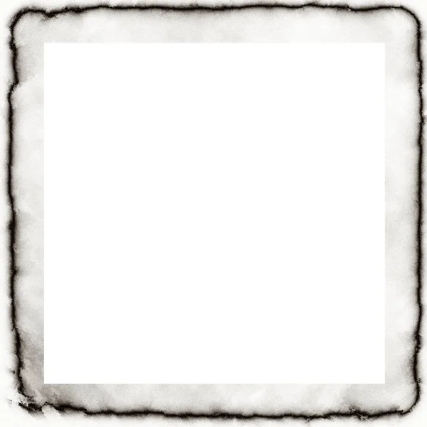 Old Grunge Watercolor Texture Black White Wall Frame Empty Space — Stock Photo, Image
