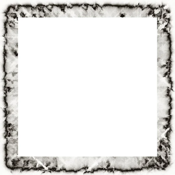 Vecchio Grunge Intemperie Cornice Murale Bianco Nero Con Texture Incrinata — Foto Stock