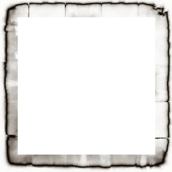 Old Grunge Watercolor Texture Black White Wall Frame Empty Space — Stock Photo, Image