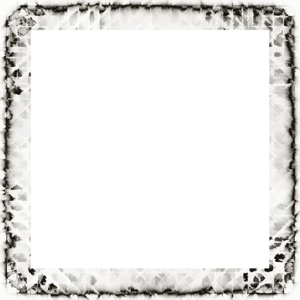 Old Grunge Watercolor Texture Black White Wall Frame Empty Space — Stock Photo, Image