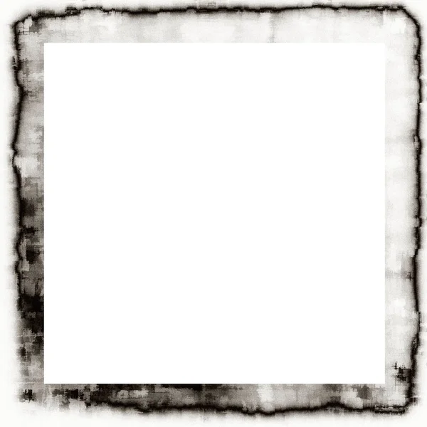 Ancienne Texture Aquarelle Grunge Cadre Mural Noir Blanc Avec Espace — Photo