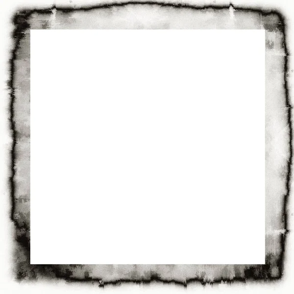 Old Grunge Watercolor Texture Black White Wall Frame Empty Space — Stock Photo, Image