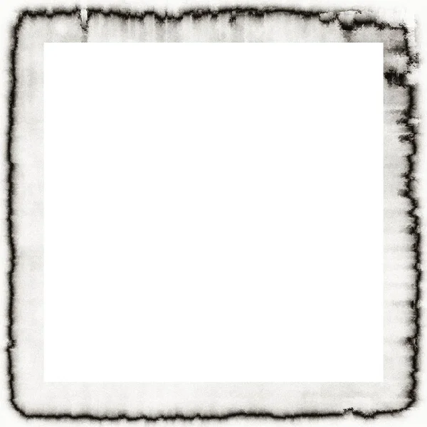 Old Grunge Weathered Black White Wall Frame Cracked Texture Empty — Stock Photo, Image