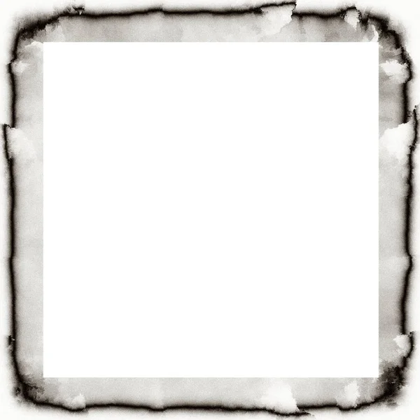 Vechi Grunge Acuarelă Textură Negru Alb Cadru Perete Spațiu Gol — Fotografie, imagine de stoc