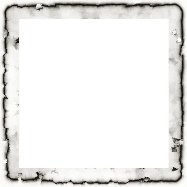 Grunge Dripping Watercolor Texture Black White Wall Frame Empty Space — Stock Photo, Image