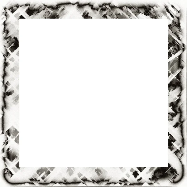 Стара Гранжева Обвітрена Чорно Біла Настінна Рамка Потрісканою Текстурою Порожній — стокове фото