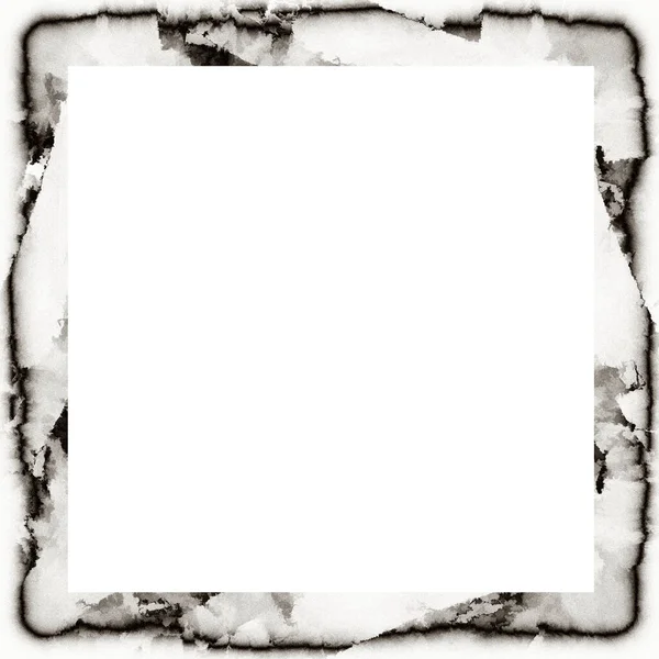 Old Grunge Watercolor Texture Black White Wall Frame Empty Space — Stock Photo, Image