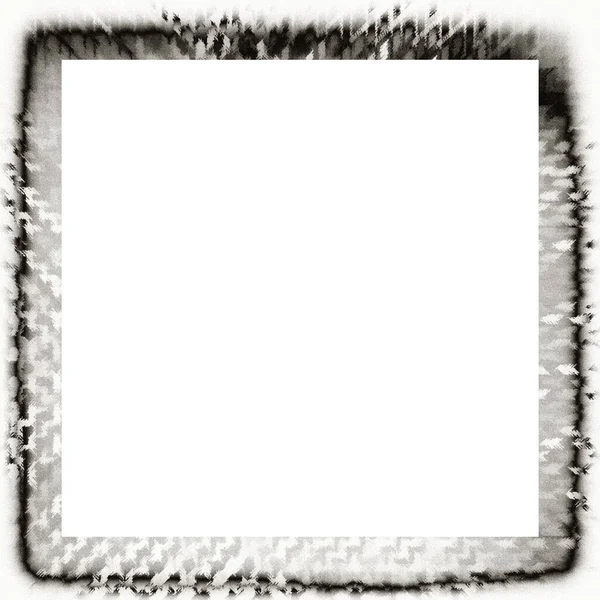 Old Grunge Weathered Black White Wall Frame Cracked Texture Empty — Stock Photo, Image