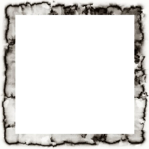 Grunge Goutte Goutte Texture Aquarelle Cadre Mural Noir Blanc Avec — Photo