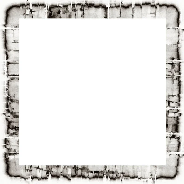 Grunge Gocciolante Texture Acquerello Cornice Murale Bianco Nero Con Spazio — Foto Stock