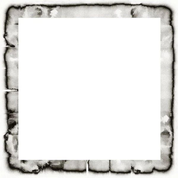 Стара Гранжева Акварельна Текстура Чорно Біла Настінна Рамка Порожнім Простором — стокове фото