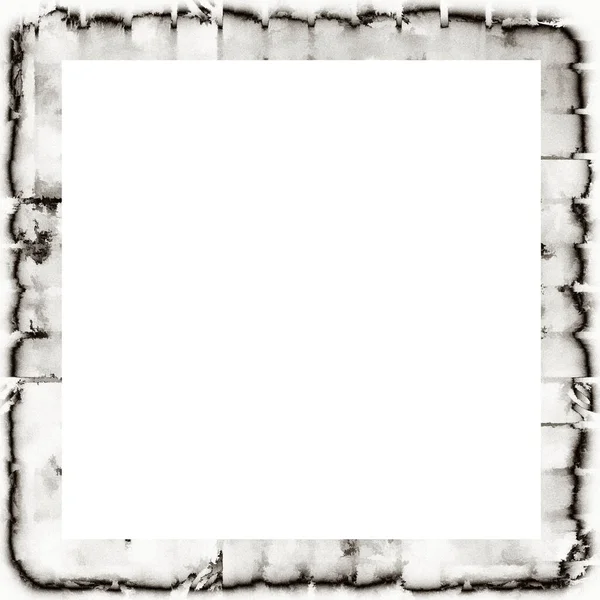 Grunge Dripping Watercolor Texture Black White Wall Frame Empty Space — Stock Photo, Image