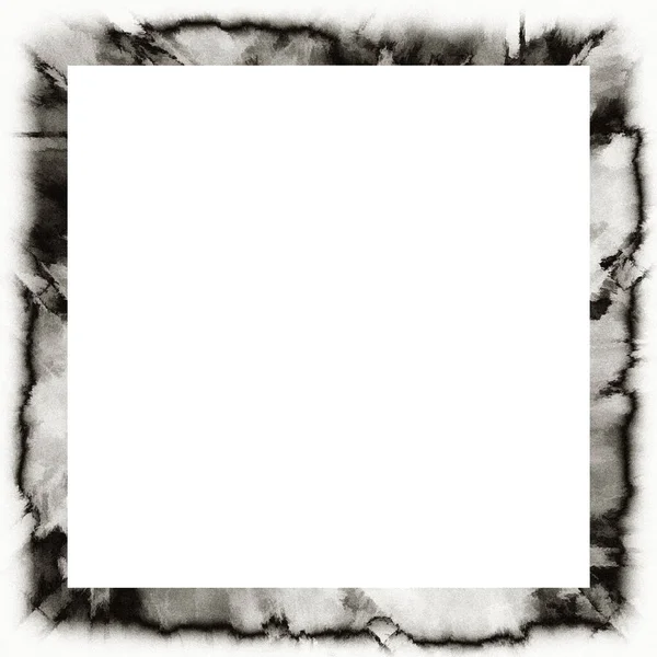 Old Grunge Weathered Black White Wall Frame Cracked Texture Empty — Stock Photo, Image