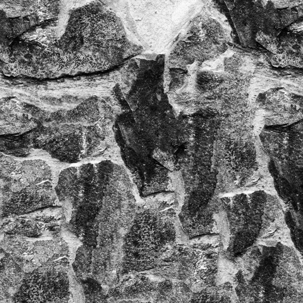 Fundo Parede Pedra Preto Branco — Fotografia de Stock