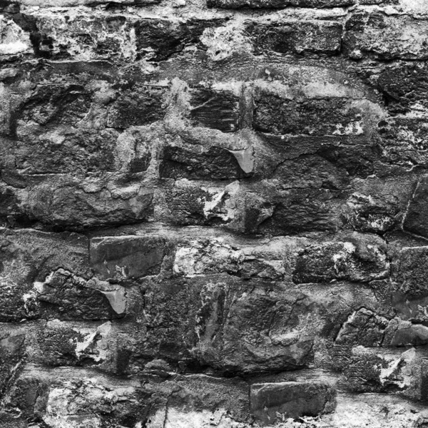 Sfondo Muro Mattoni Bianco Nero — Foto Stock