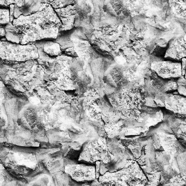 Siyah Beyaz Taş Duvar Dokusu — Stok fotoğraf