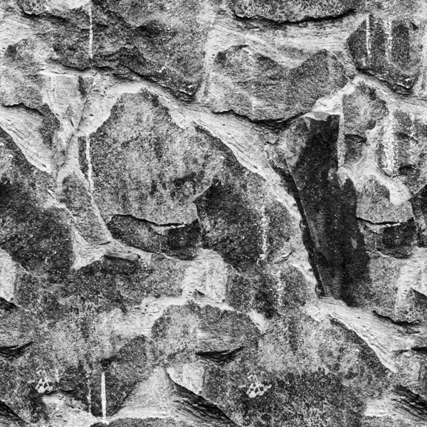 Textura Pared Piedra Blanco Negro — Foto de Stock