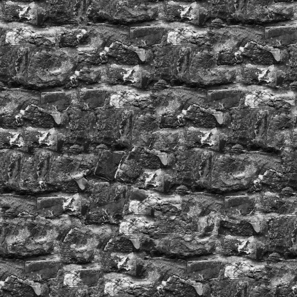 Black White Grunge Stone Wall Texture — Stock Photo, Image