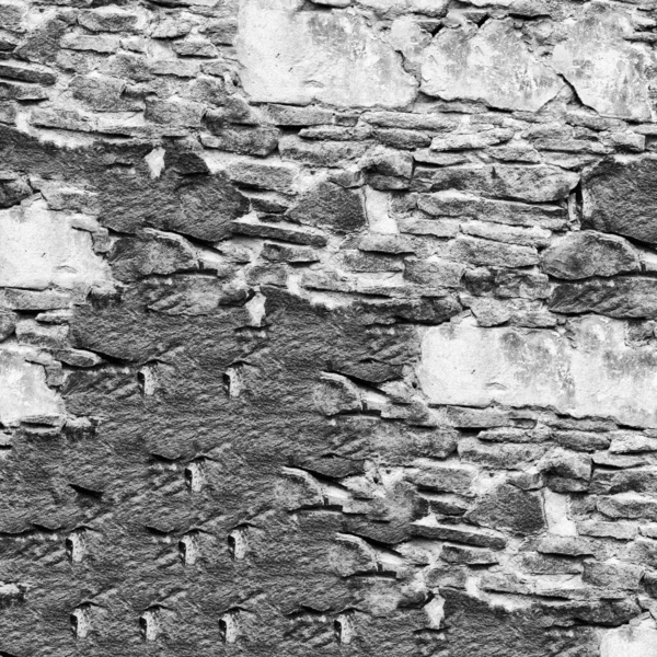 Textura Pared Piedra Grunge Blanco Negro — Foto de Stock