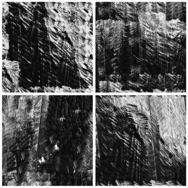 Siyah beyaz 4 grunge taş duvar arkaplan seti