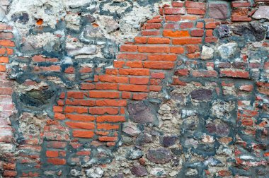 Eski tuğla duvarın dokuyu kapat 