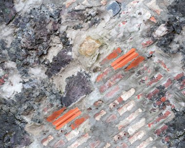 Eski tuğla duvarın dokuyu kapat 