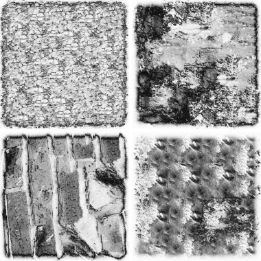 grunge doku arkaplanı, soyut doku seti ve eski beton duvarın arka planı 