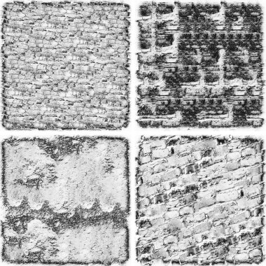 grunge doku arkaplanı, soyut doku seti ve eski beton duvarın arka planı 