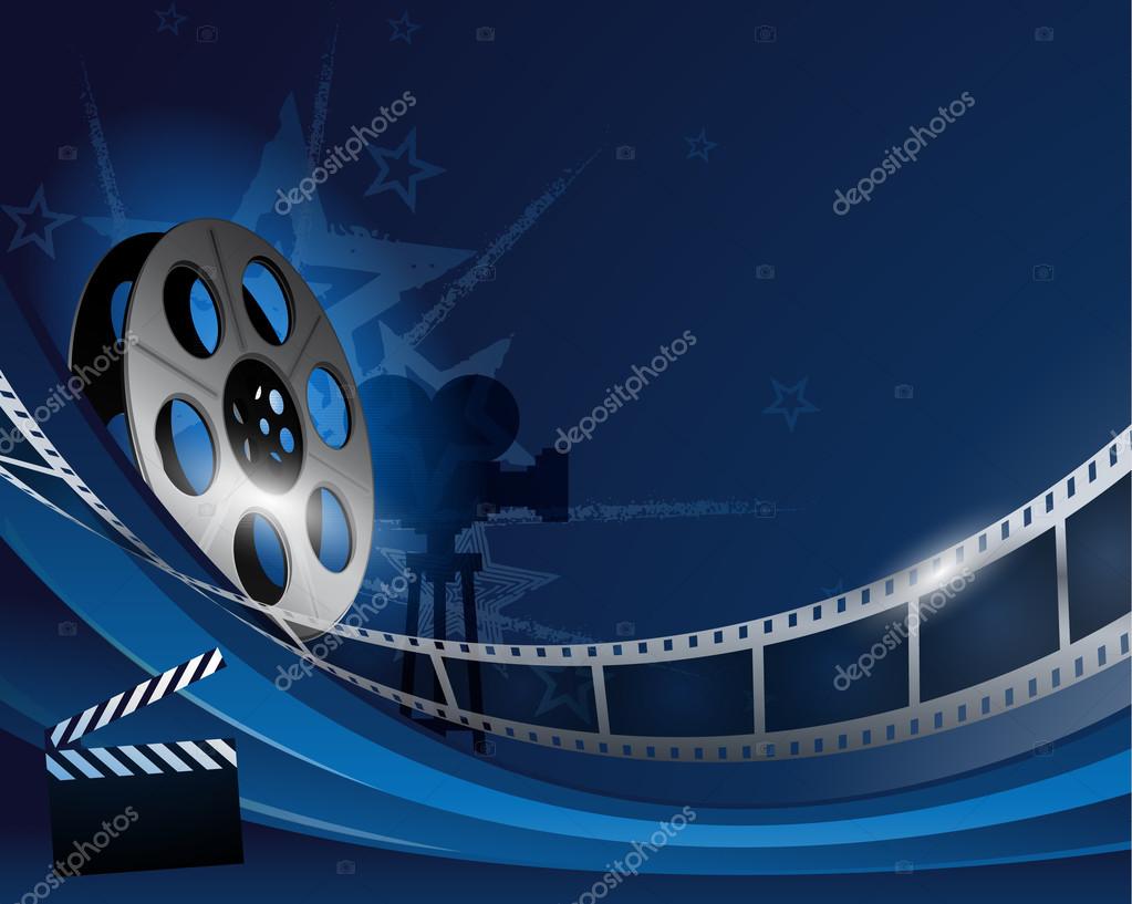 Blue abstract film reel movie background Stock Vector by ©hugolacasse  102751172