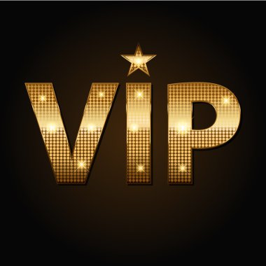Vektör VIP altın simgeler siyah arka plan