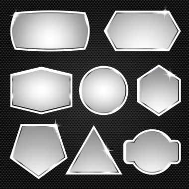 Metalik düğme. simgeler. vektör çizim