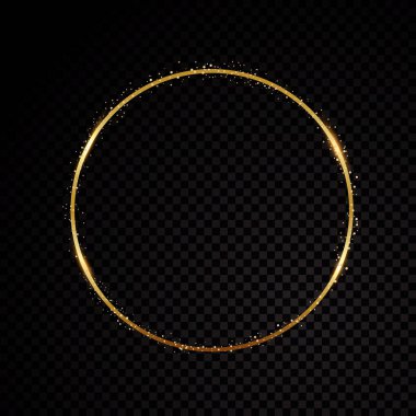 Siyah üzerinde izole edilmiş en küçük çember vektör çerçevesi