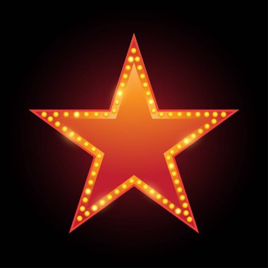 Vektör yıldızı bayrağı Altın VIP Kumarhanesi 