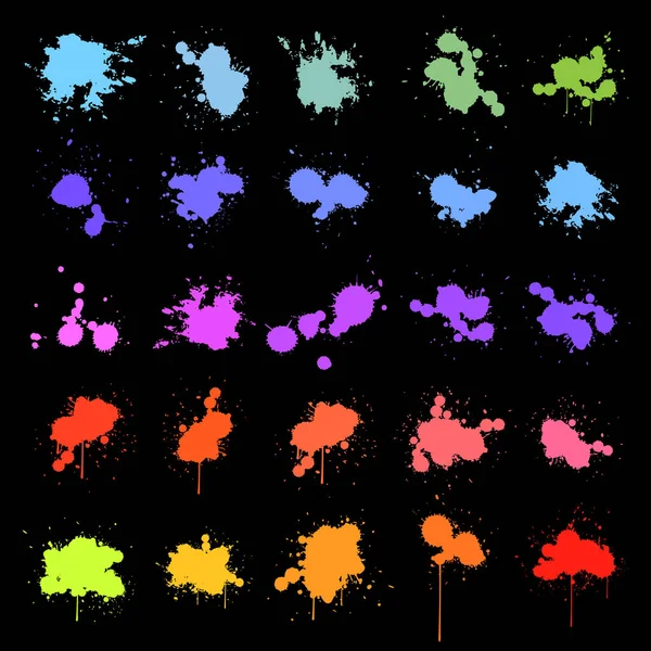 Barvy skvrny izolované na bílém pozadí — Stockový vektor