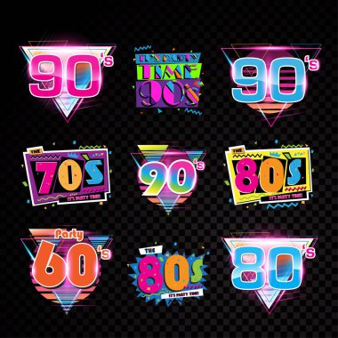 Retro 60 'lar 70' ler 80 'ler 90' lar tasarım arka planı