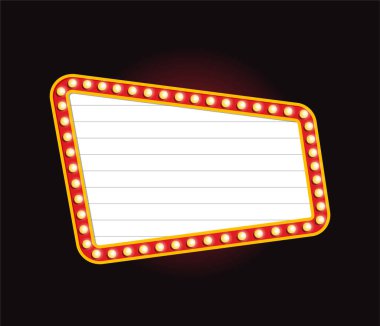 Kopyspace vektör tiyatro işareti pankartı