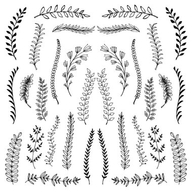 El çizimi çiçek süslemeleri kaydırma şekli