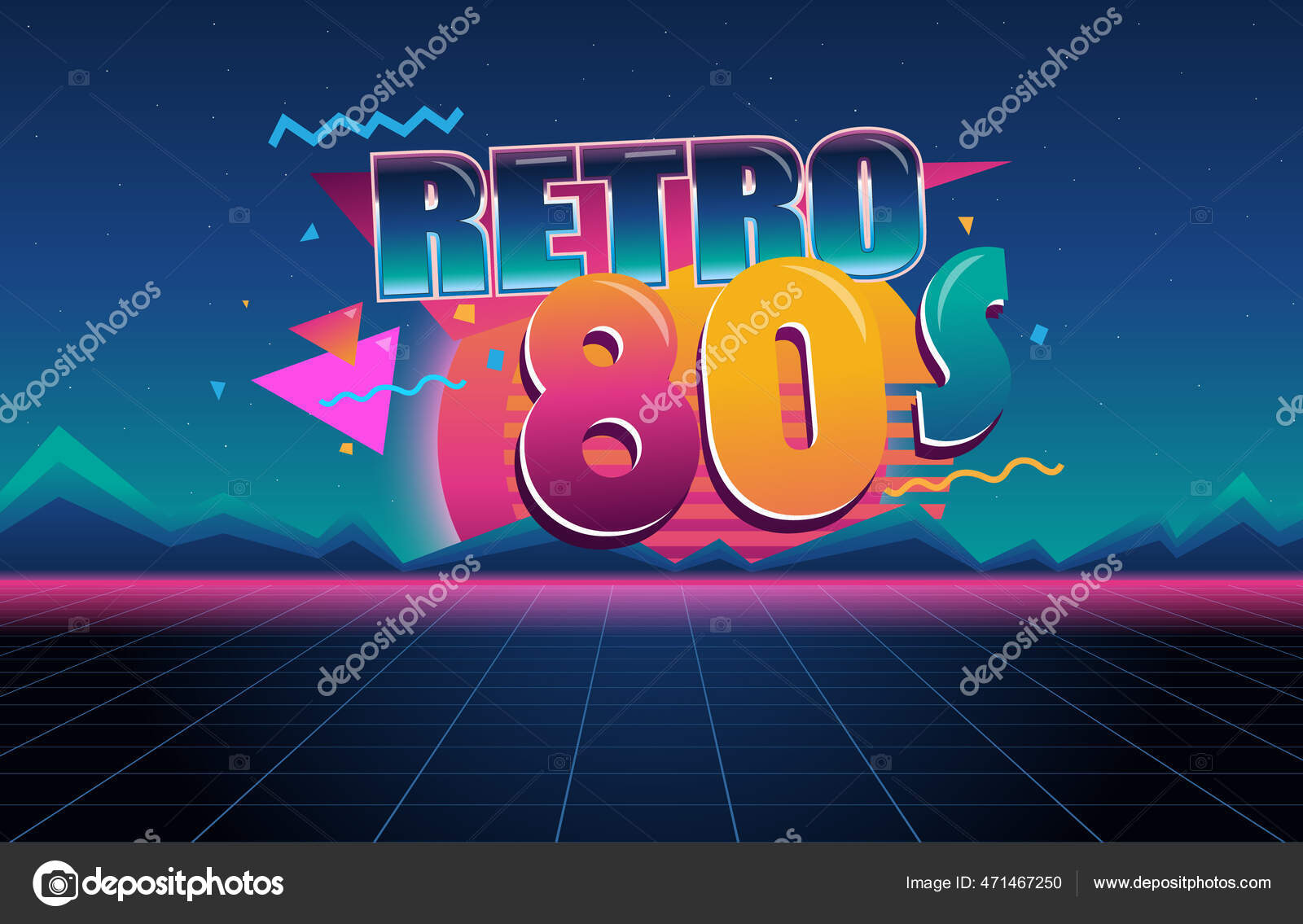 Retro 60s 70s 80s 90s fundo de design imagem vetorial de